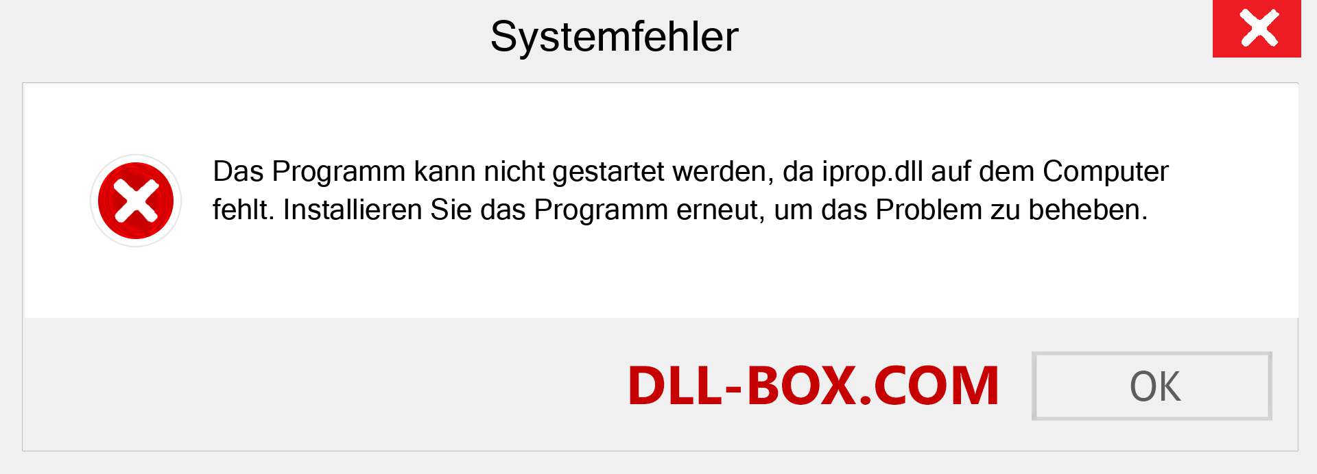 iprop.dll-Datei fehlt?. Download für Windows 7, 8, 10 - Fix iprop dll Missing Error unter Windows, Fotos, Bildern